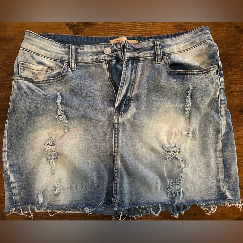 Denim Jean Mini Skirt
